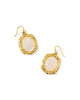 Tiger Striped Daphne Gold Drop Earrings Natural