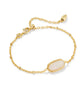 Tiger Striped Elaina Gold Delicate Chain Bracelet Natural