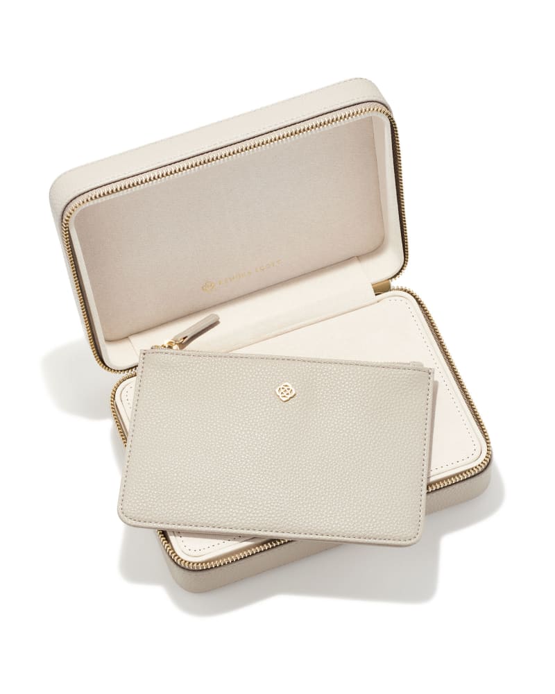 KENDRA SCOTT Medium Zip Jewelry Case Taupe