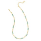 Kendra Scott Ainsley Gold Convertible Chain Necklace in Green Enamel