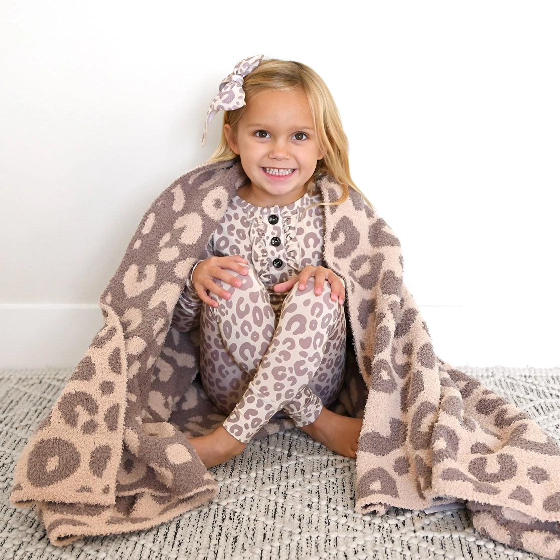 Gigi and Max Amari Leopard Plush Blanket