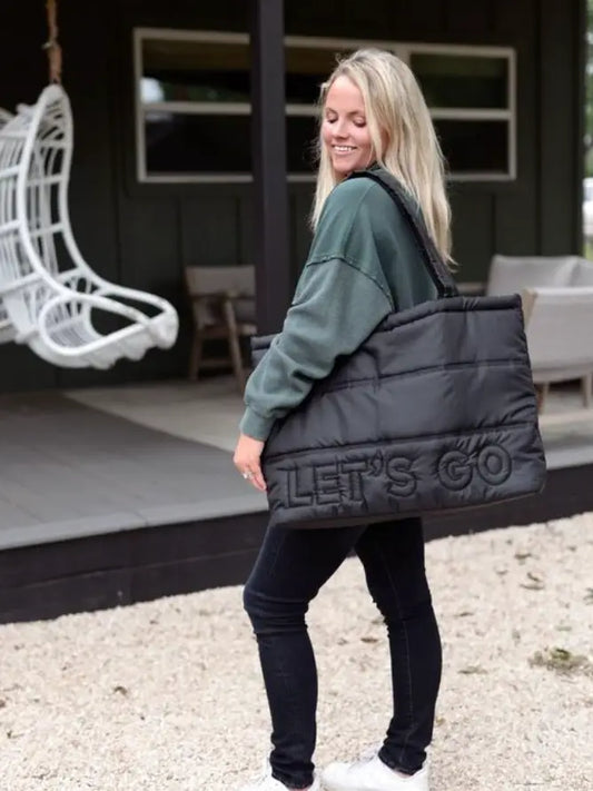 Carry All Puffer Tote- Let's Go (Midnight)