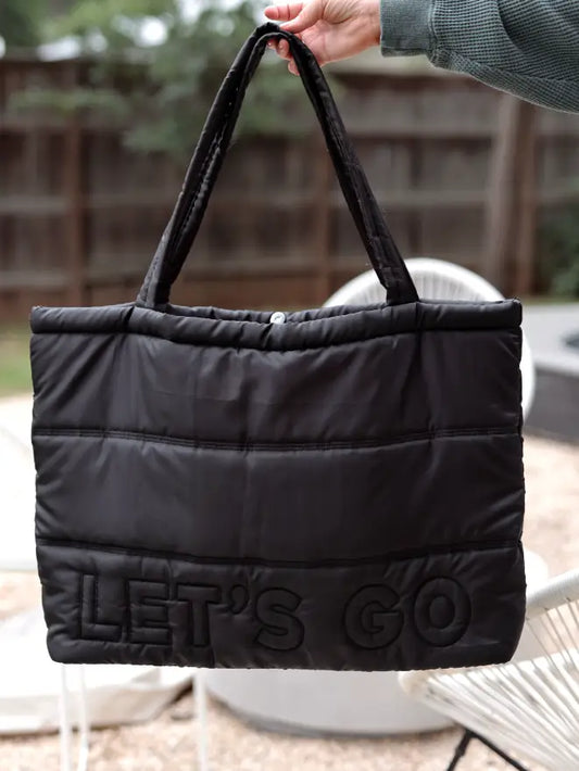 Carry All Puffer Tote- Let's Go (Midnight)