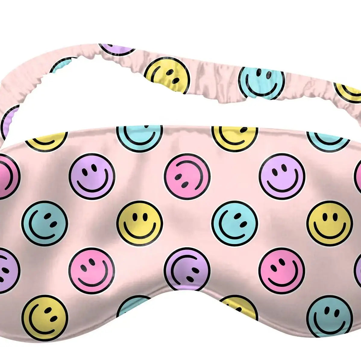 Karma Smiley Face Satin Sleep Mask Eye Cover For Bed