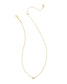 KENDRA SCOTT Mini Elisa Gold Satellite Short Pendant Necklace in Ivory Mother of Pearl