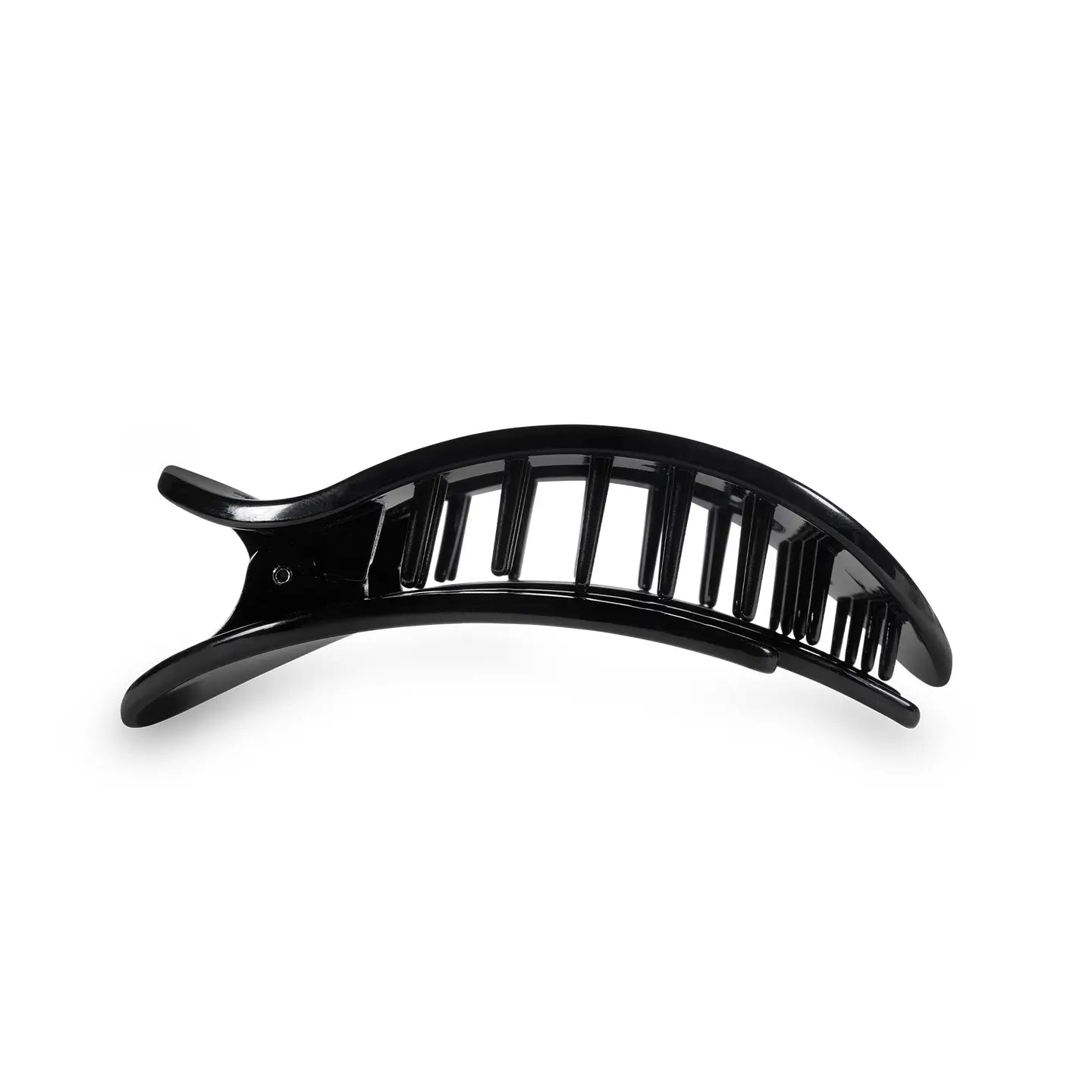 TELETIES Round Flat Hair Clip | Small | Jet Black