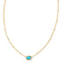 KENDRA SCOTT Mini Elisa Gold Satellite Short Pendant Necklace in Turquoise Magnesite