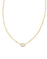 KENDRA SCOTT Mini Elisa Gold Satellite Short Pendant Necklace in Ivory Mother of Pearl