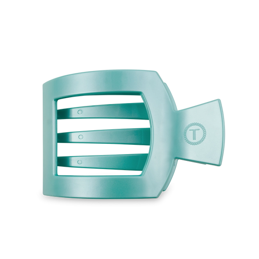 TELETIES Square Flat Hair Clip | Large | Totally Turquoise
