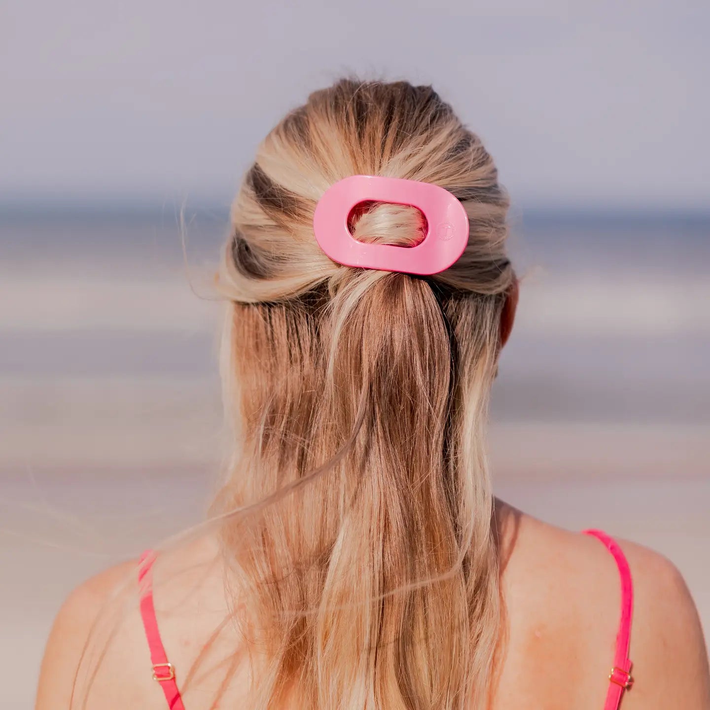 TELETIES Round Flat Hair Clip | Small | Paradise Pink