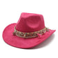 Bohemian Style Cowboy Hat with Imitation DEERSKIN