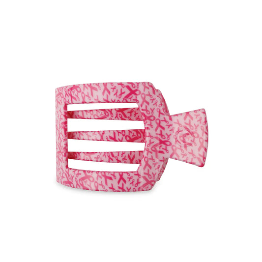 TELETIES Square Flat Hair Clip | Medium | Wrapped in Ribbons