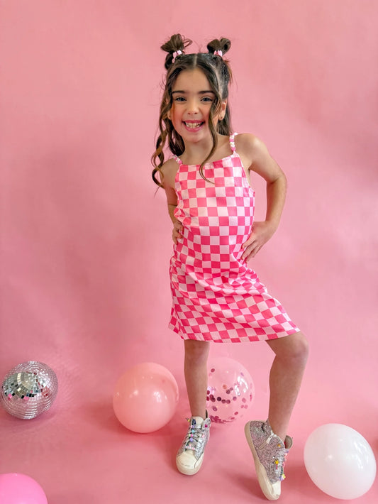 Pink Checkered Dress