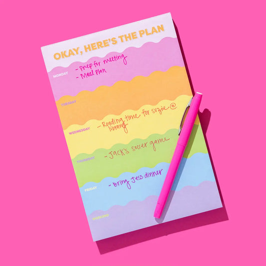 Weekly List Pad - "Okay, Here's the Plan" - 100 Sheets