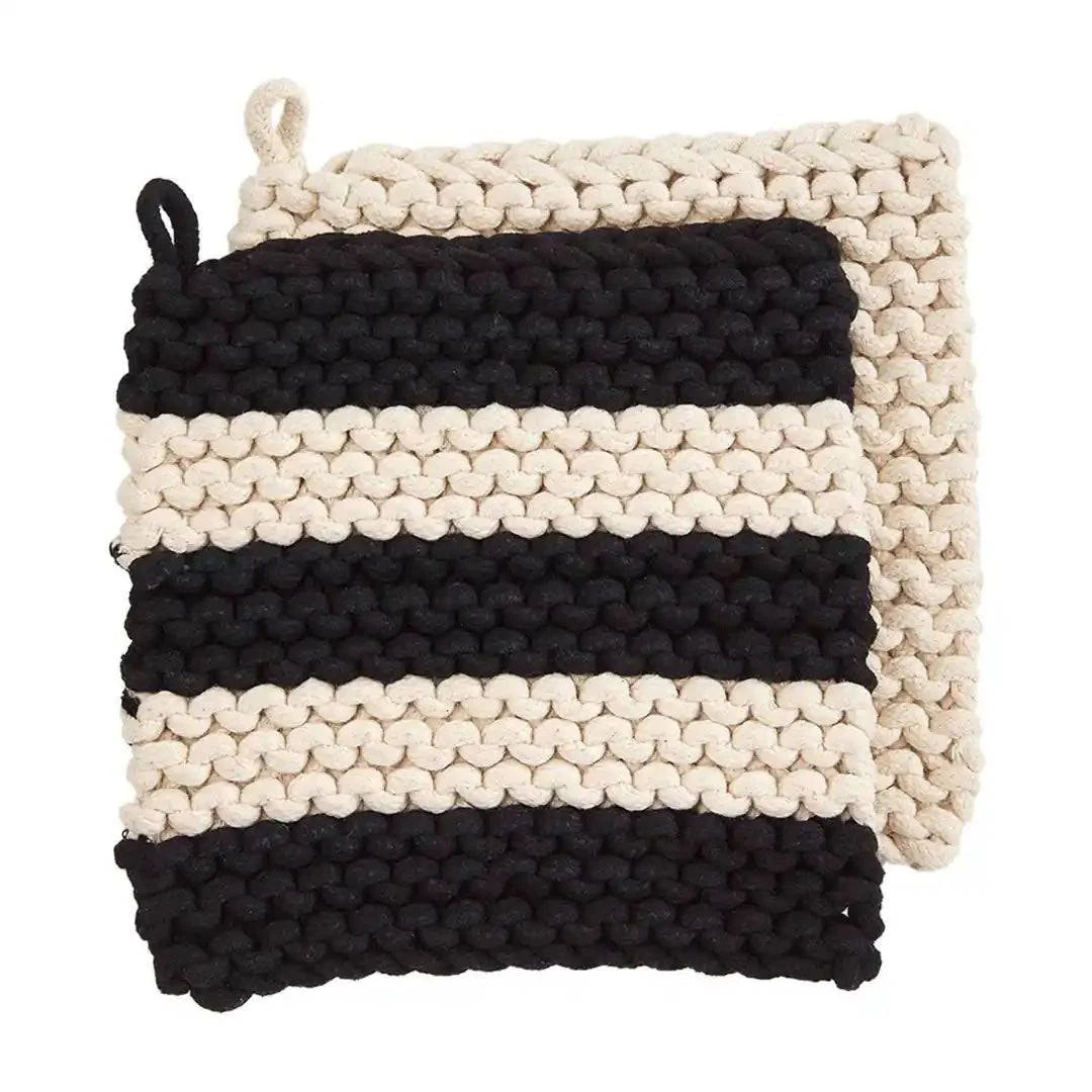 Mudpie  Multi Stripe Pot Holder Set