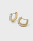 KENDRA SCOTT Davie 18k Gold Vermeil Huggie Earrings in White Topaz