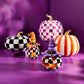 Illuminated Happy Jack Pumpkin with Purple Hat