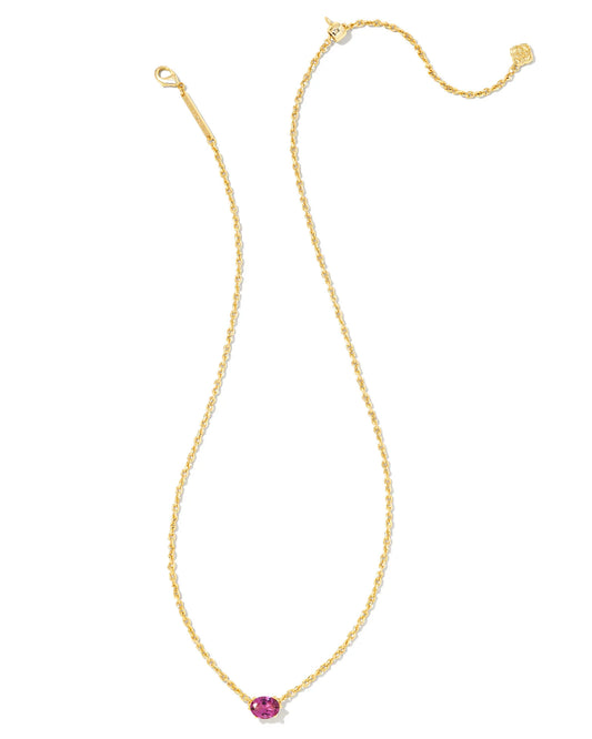 KENDRA SCOTT Cailin Gold Pendant Necklace in Purple Crystal