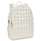 Pearl White Shiny Puffer Backpack