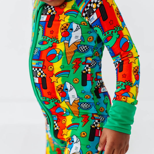 Kiki + Lulu Boy Rocket Lion Convertible Footie