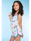 Simply Soft Strappy Short Romper Rainbow Smile Retro