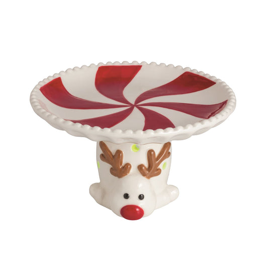 Mudpie Reindeer Light-Up Candy Tidbit Pedestal