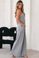 Gray Wide Leg Jumpsuit