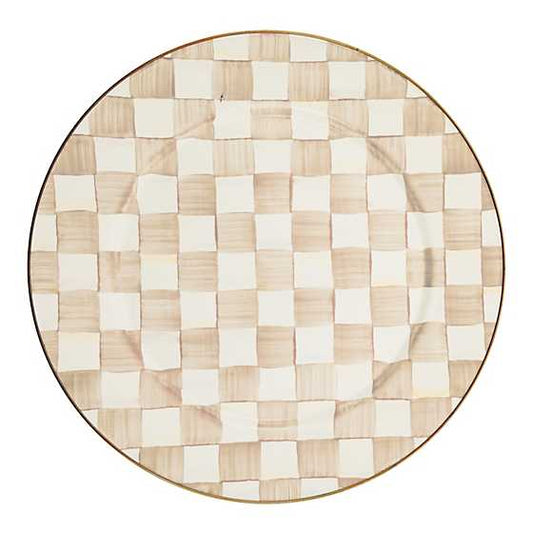 MacKenzie-Childs Mocha Check Serving Platter