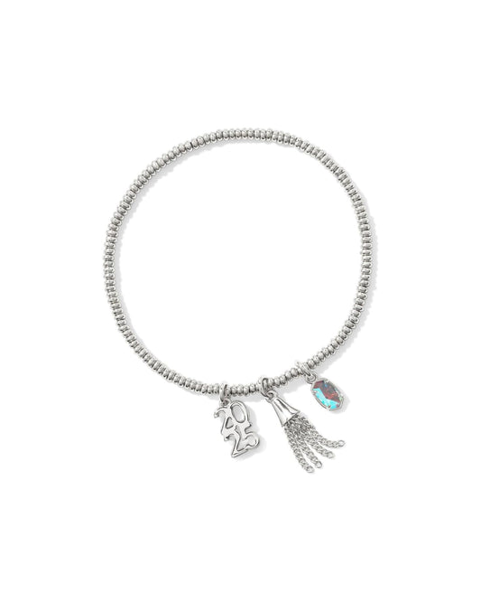 Kendra Scott Silver 2025 Graduation Strech Bracelet