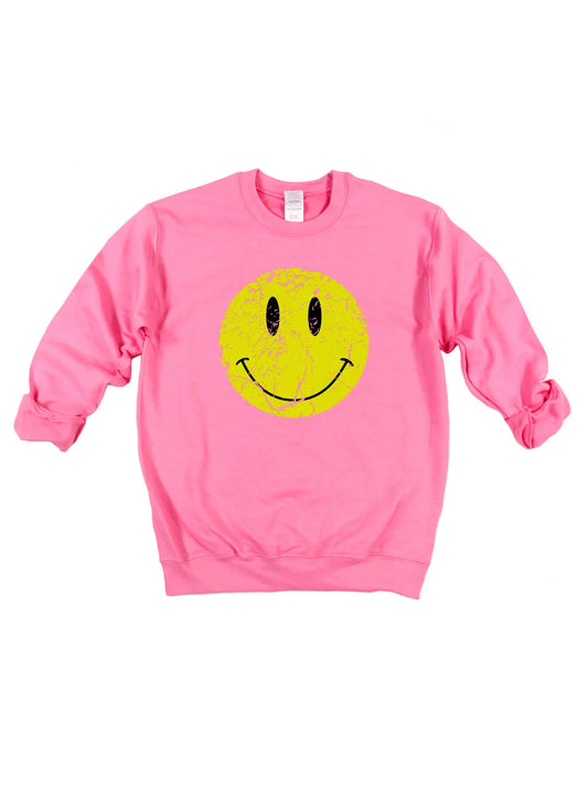 Distressed Smiley Face | Everyday | Youth Sweatshirt