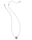 KENDRA SCOTT Soccer Silver Short Pendant Necklace in Ivory Mother-of-Pearl