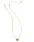 KENDRA SCOTT Soccer Gold Short Pendant Necklace in Ivory Mother-of-Pearl