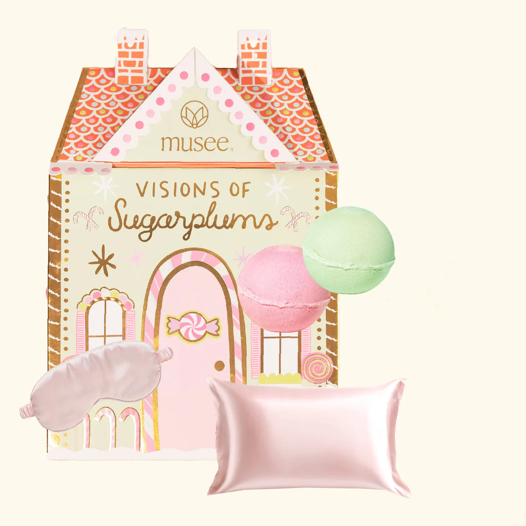 Musee       Visions of Sugarplums Bath Balm, Pillowcase & Eye Mask Set