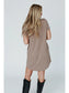 THREE BIRD NEST On the Daily Pocket Tee Dress - Mocha