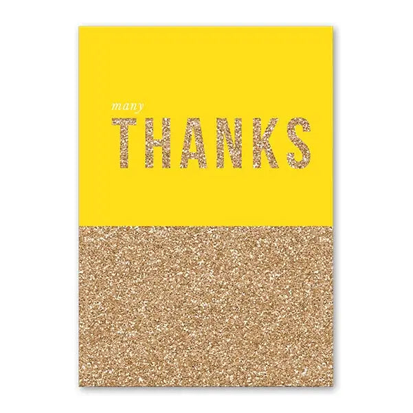 Greeting Card - Glitter Dip Thanks