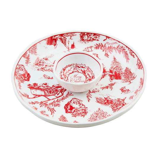 Mudpie Toile Chip & Dip Set