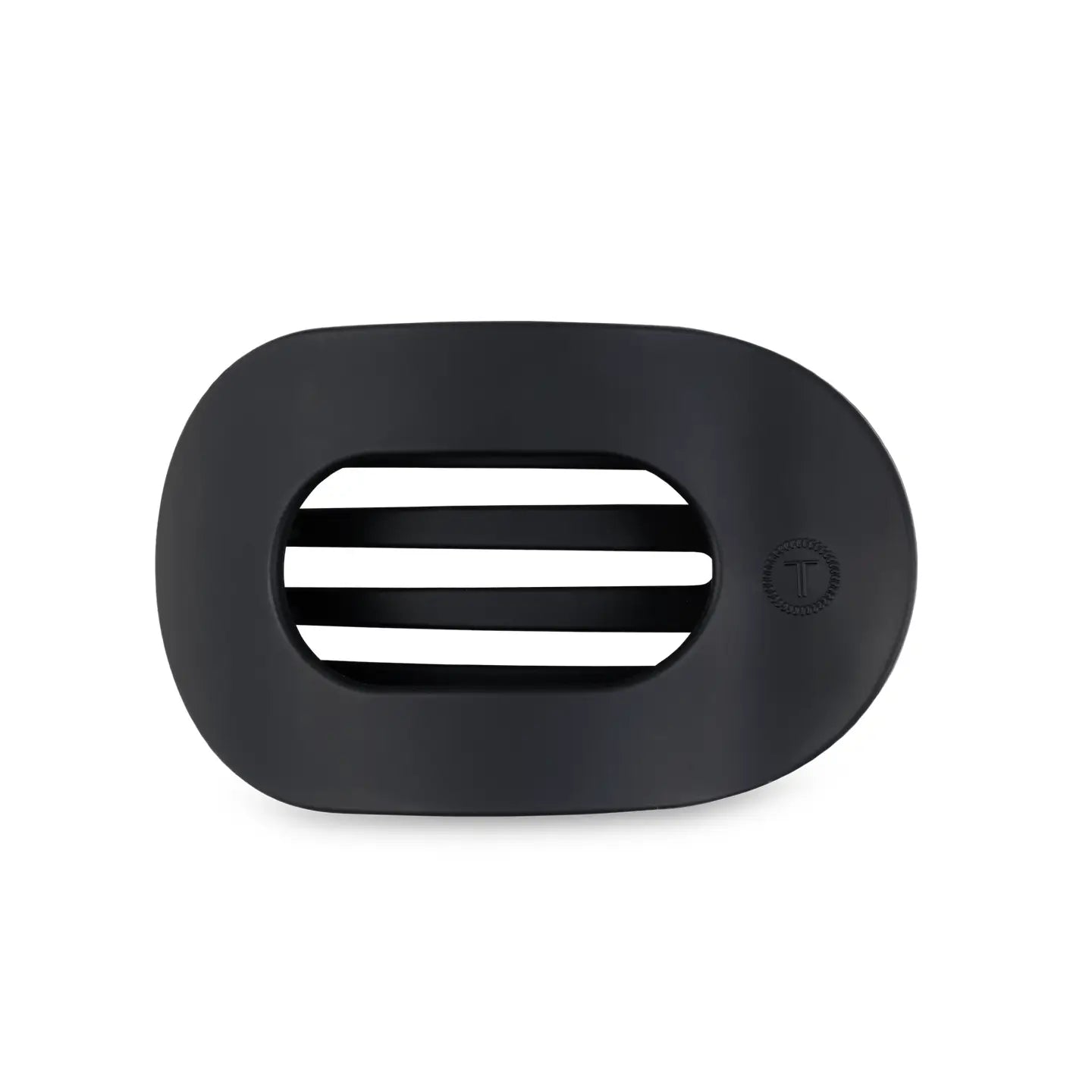 TELETIES Round Flat Hair Clip | Medium | Midnight Matte