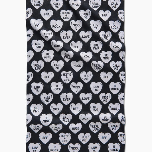 Geometry Bff Candy Hearts Tea Towel