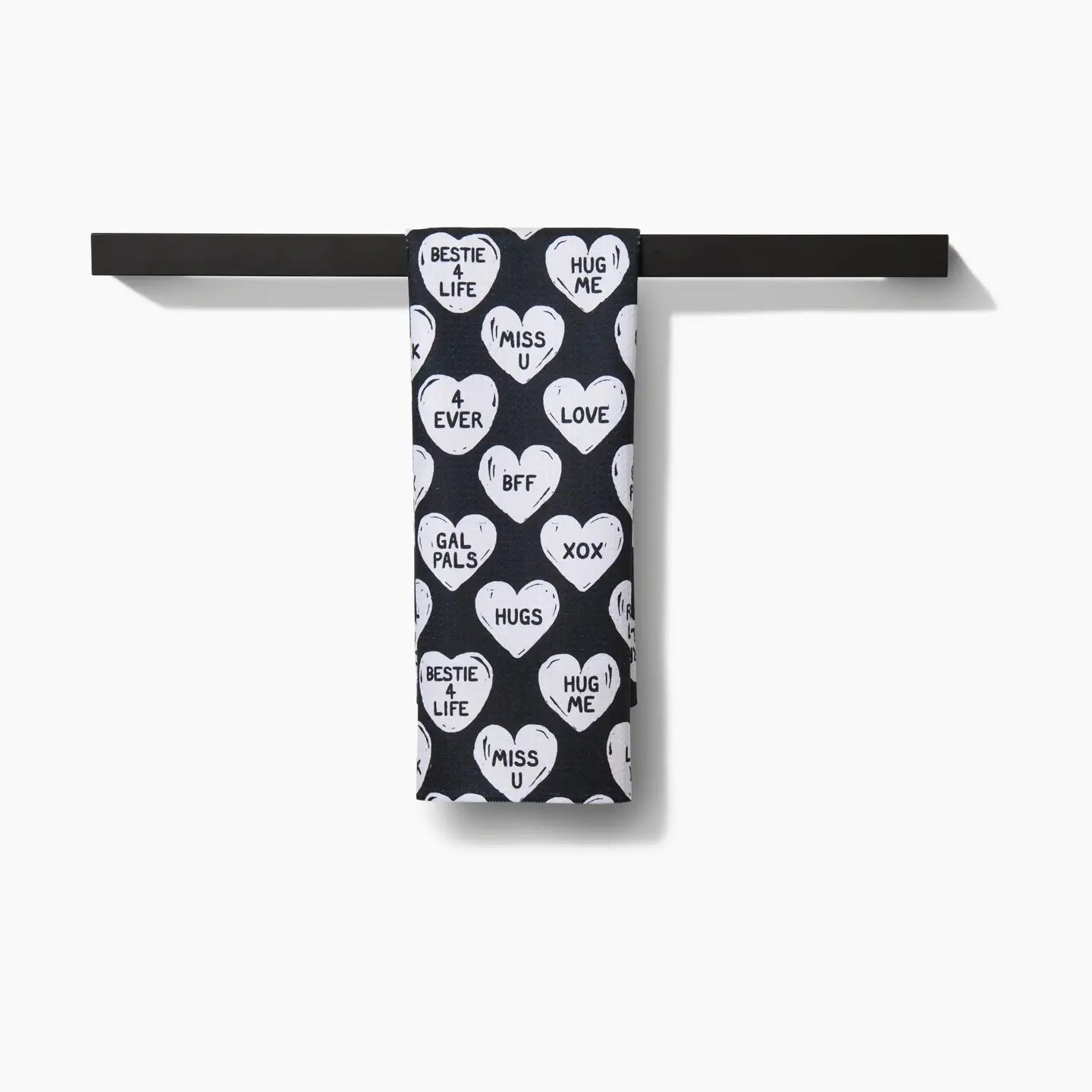 Geometry Bff Candy Hearts Tea Towel