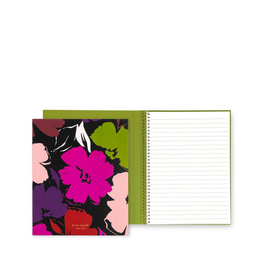 Kate Spade Concealed Spiral Notebook, Painterly Blooms