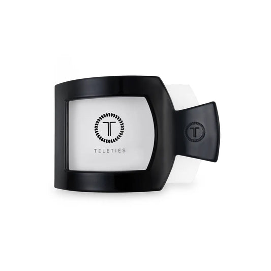 TELETIES Square Flat Hair Clip | Small | Jet Black