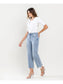 VERVET by FLYING MONKEY High Rise Distressed Hem Crop Dad Jeans