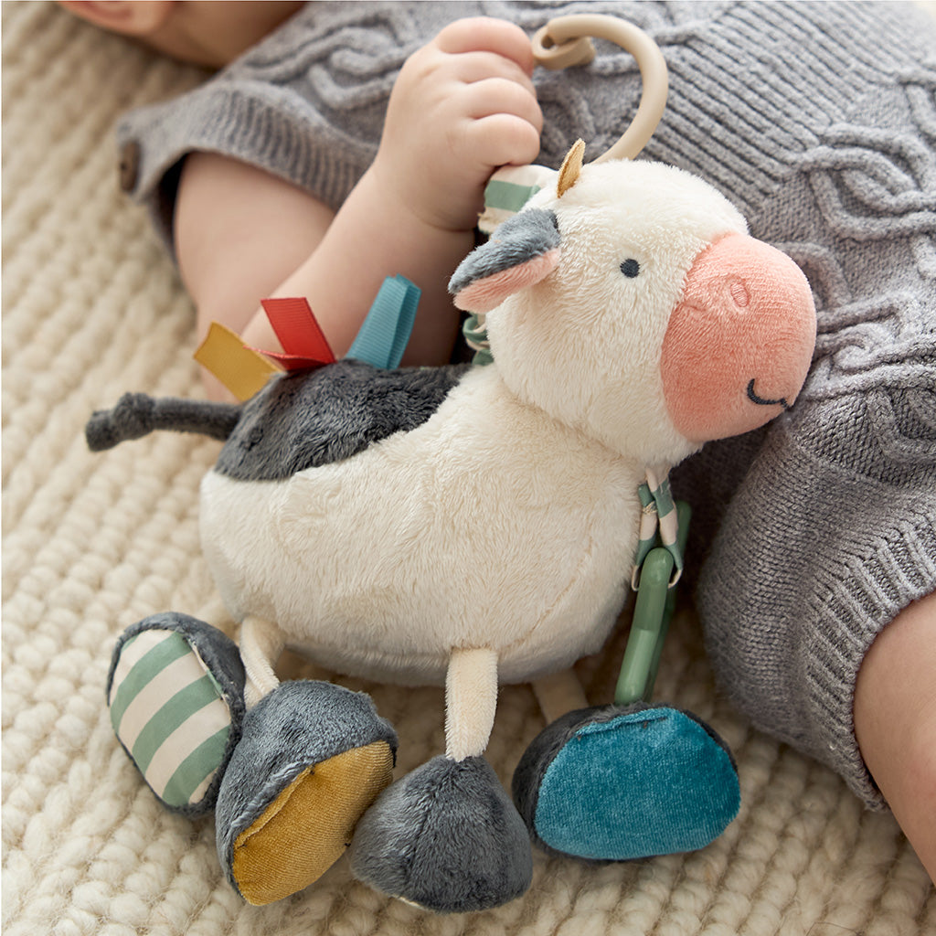 Itzy Ritzy Cow Itzy Friends Link & Love™ Activity Plush