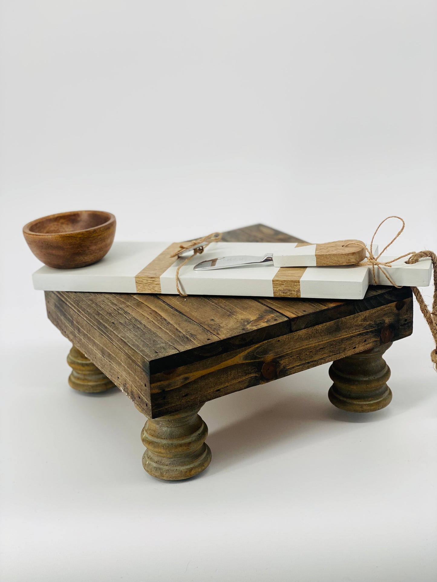 Wood White Dip & Tray Set - 40400032