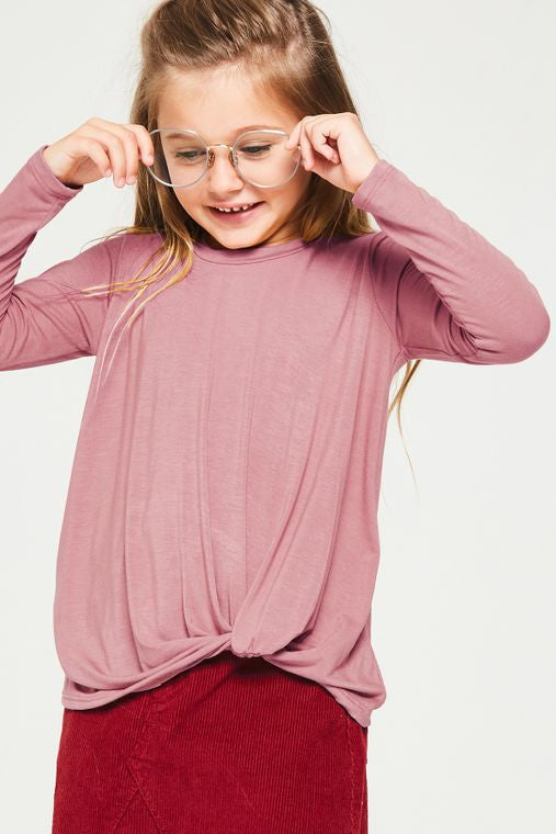 TWISTED KNOT LONG SLEEVES TOP