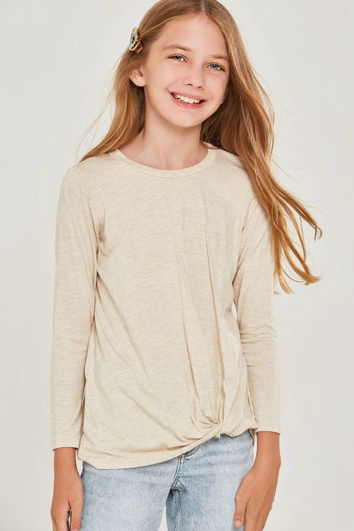 TWISTED KNOT LONG SLEEVES TOP