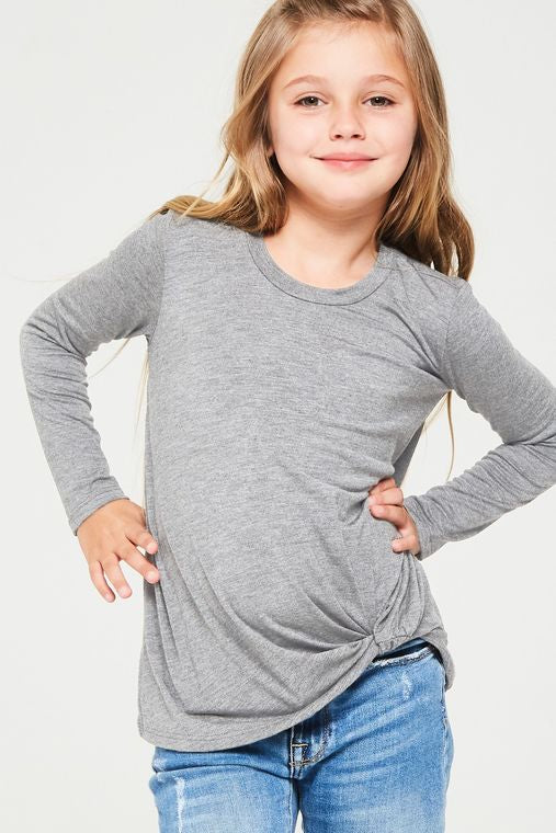 TWISTED KNOT LONG SLEEVES TOP